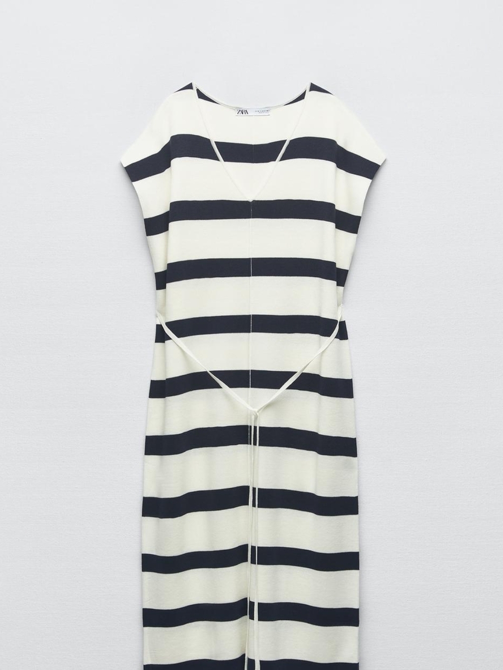 Zara Striped Knit Midi Dress